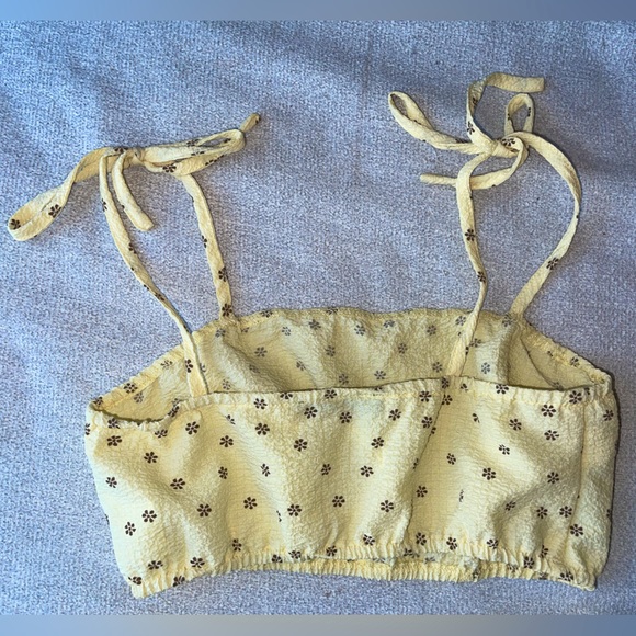 Yellow Mini Skirt and Crop Top Set | Women’s Size XS - Picture 7 of 10